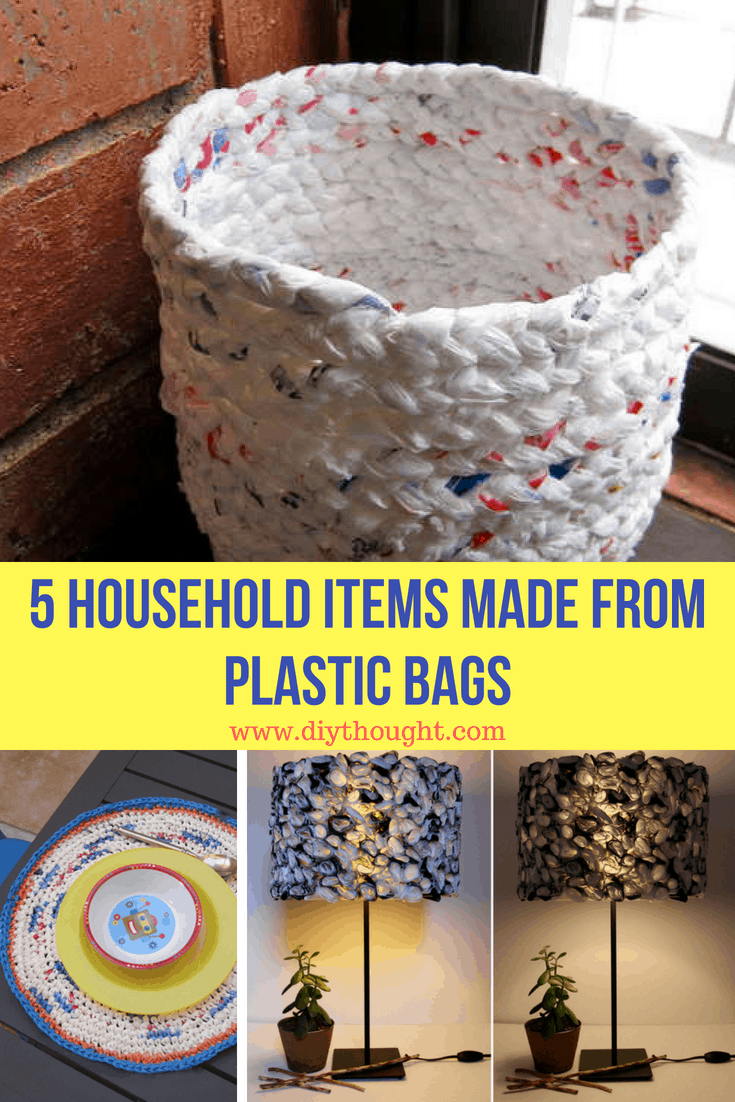 5 Household Items Made From Plastic Bags diy Thought