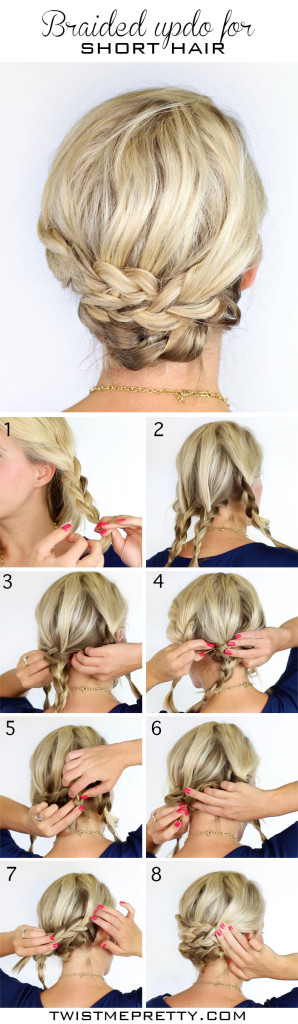 12 Fabulous Short Hair Updo Tutorials Diy Thought