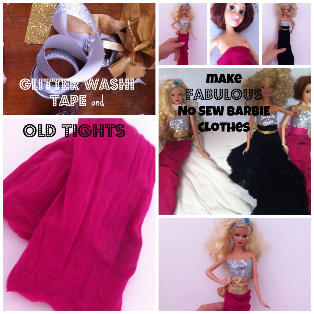 diy no sew barbie clothes