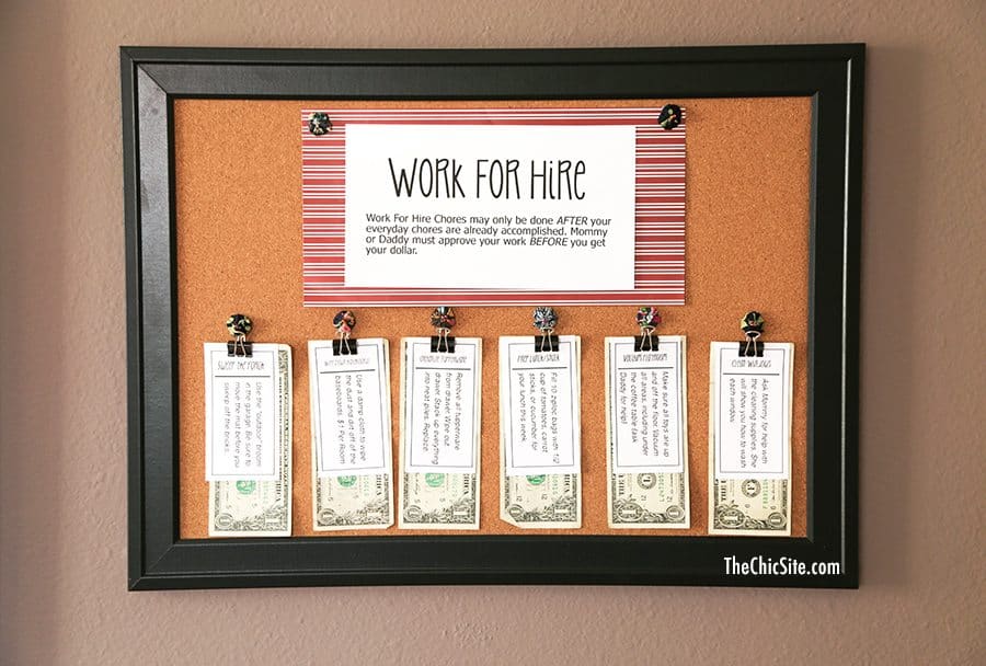 Clothespin Chore Chart