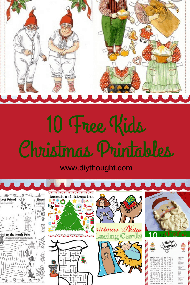 10 Free Kids Christmas Printables diy Thought 10 Free Kids Christmas Printables diy Thought