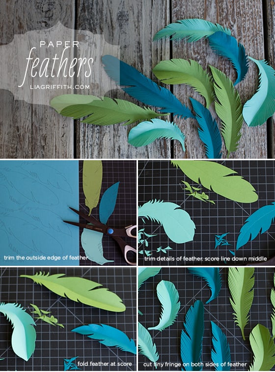 paper feathers
