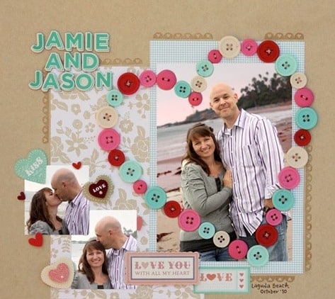 12 Creative DIY Scrapbook & Card Ideas- buttons