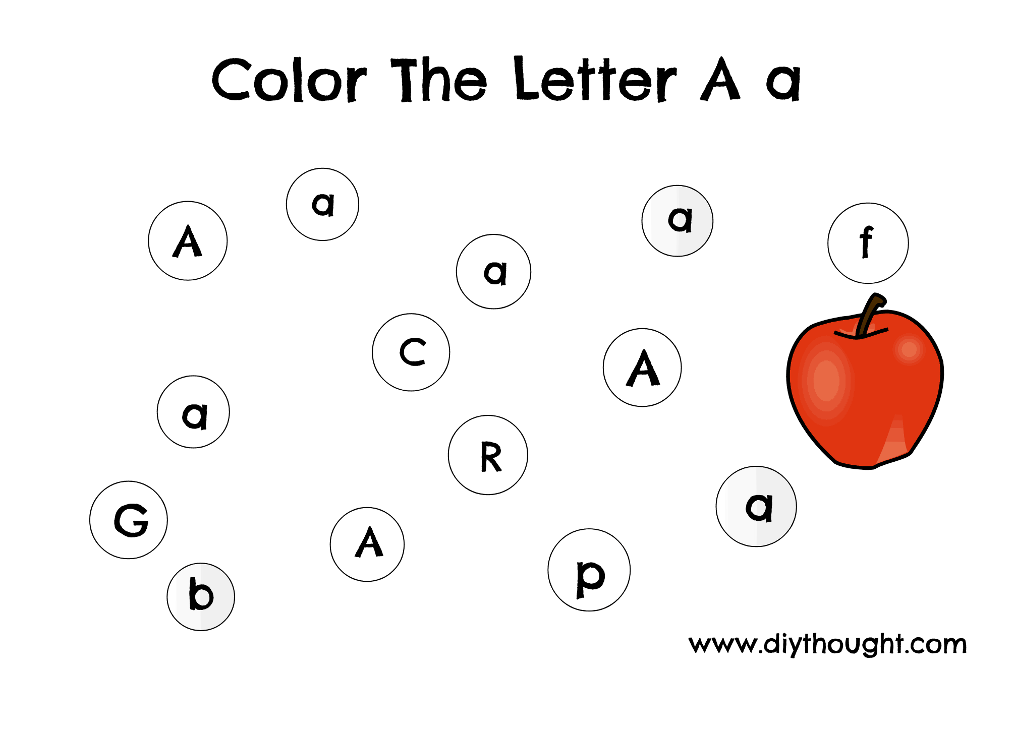 5 Letter A Preschool Printables  diy Thought