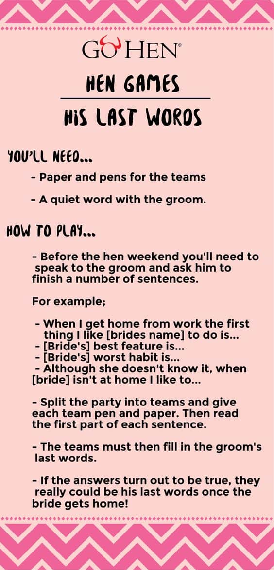 6 Fun Bachelorette/ Hens Party Games - diy Thought