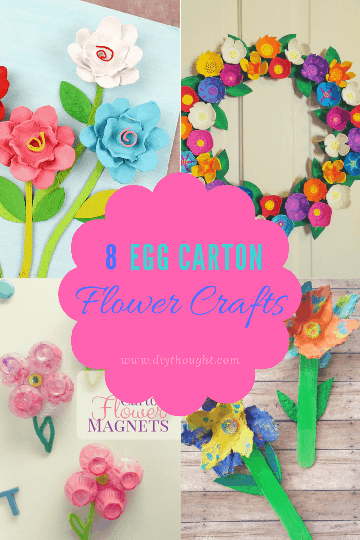 egg carton flowers