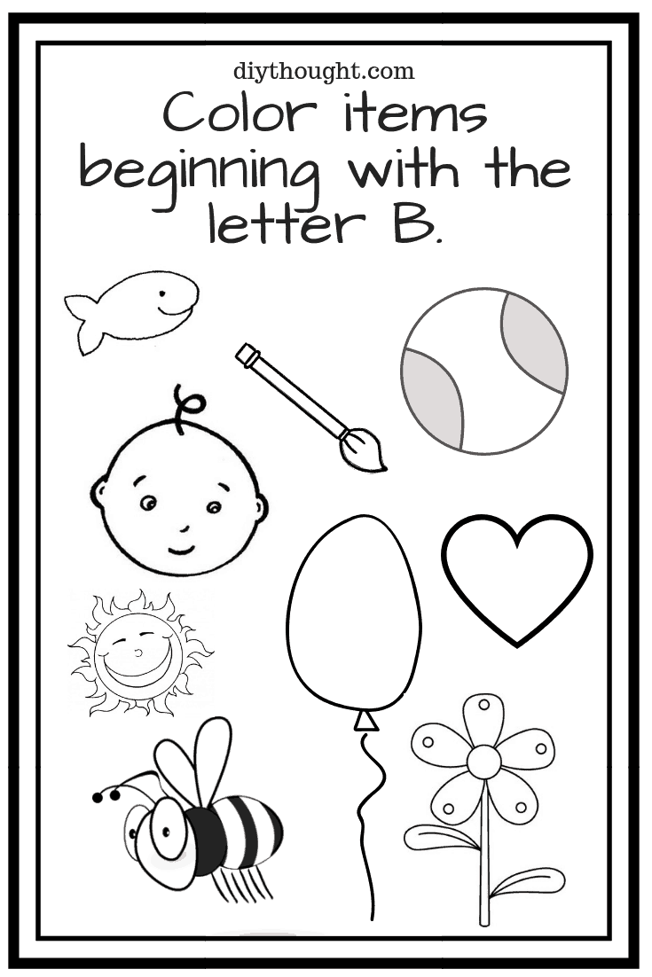 5 Letter B Preschool Printables - diy Thought