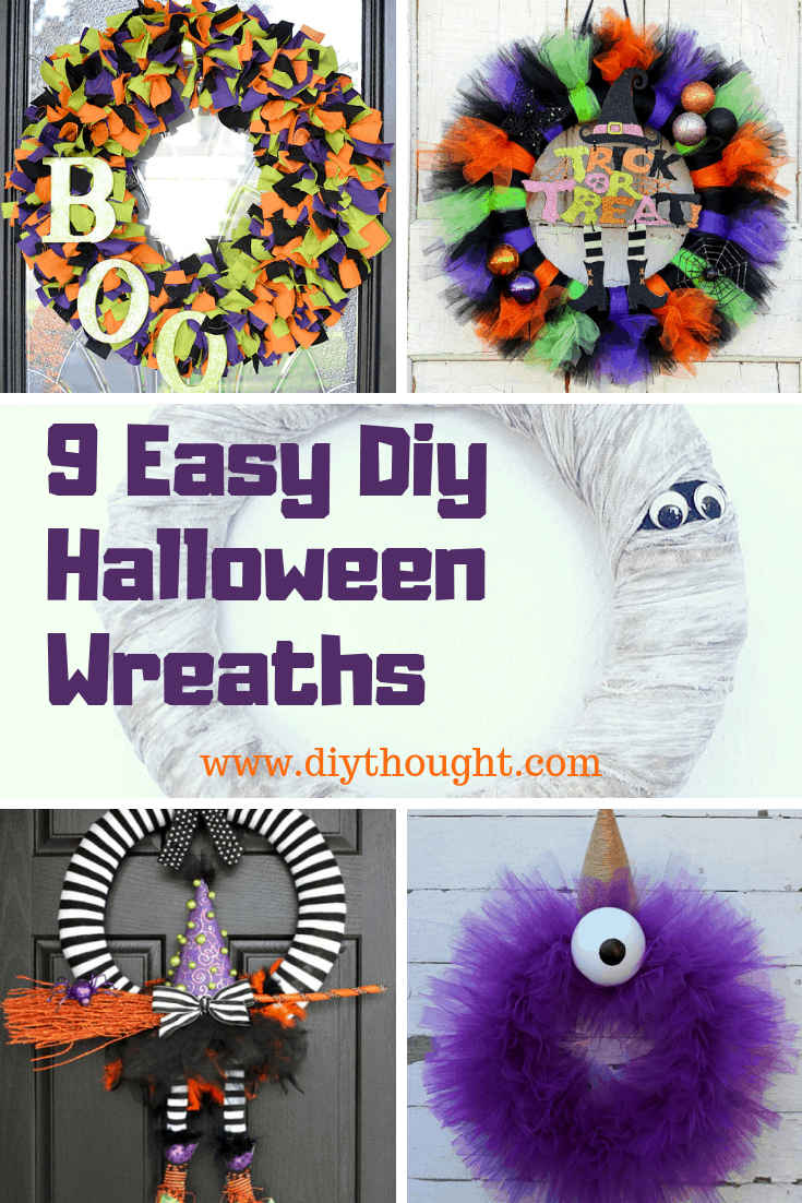 9 easy DIY Halloween Wreaths
