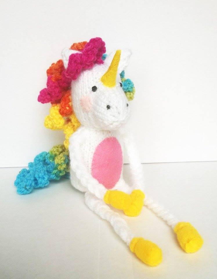 7 Adorable Free Toy Knitting Patterns- unicorn
