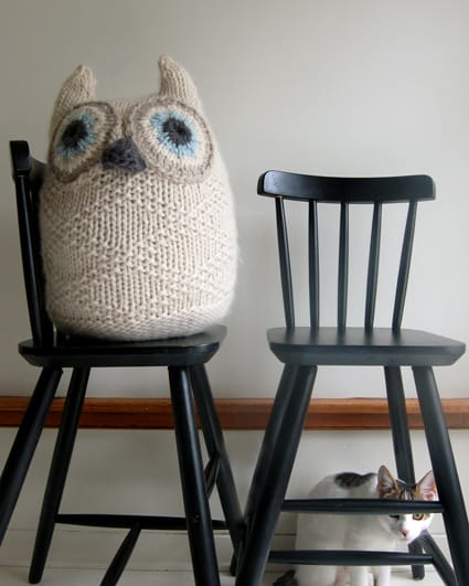 knitted giant owl