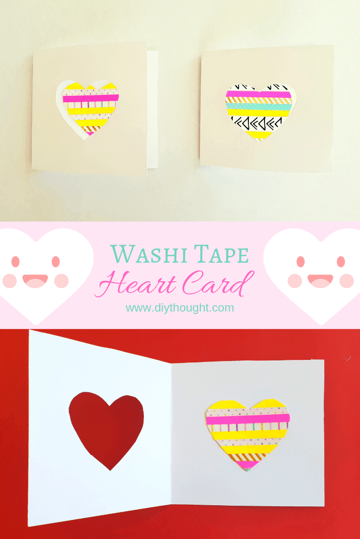 washi tape heart card
