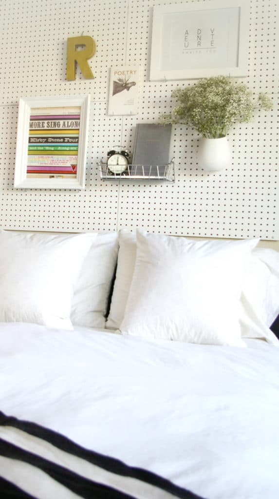 Pegboard Headboard DIY