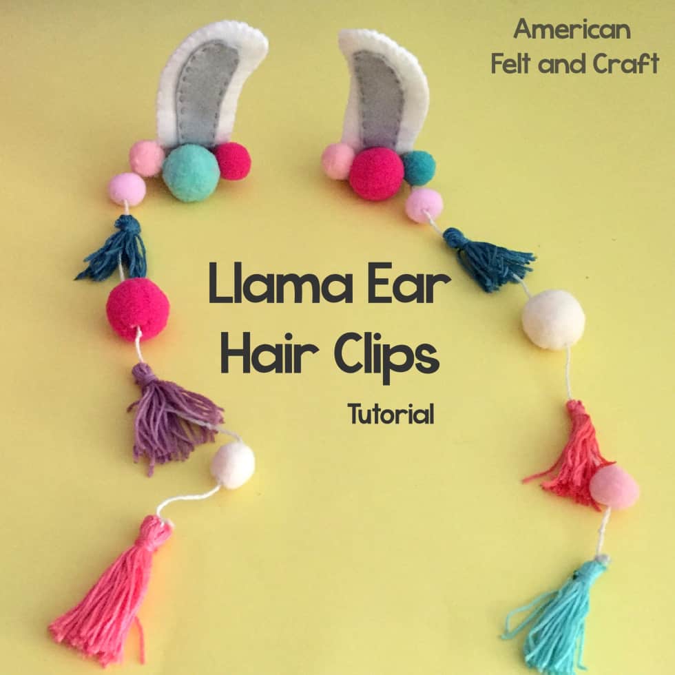 llama hair clips diy tutorial