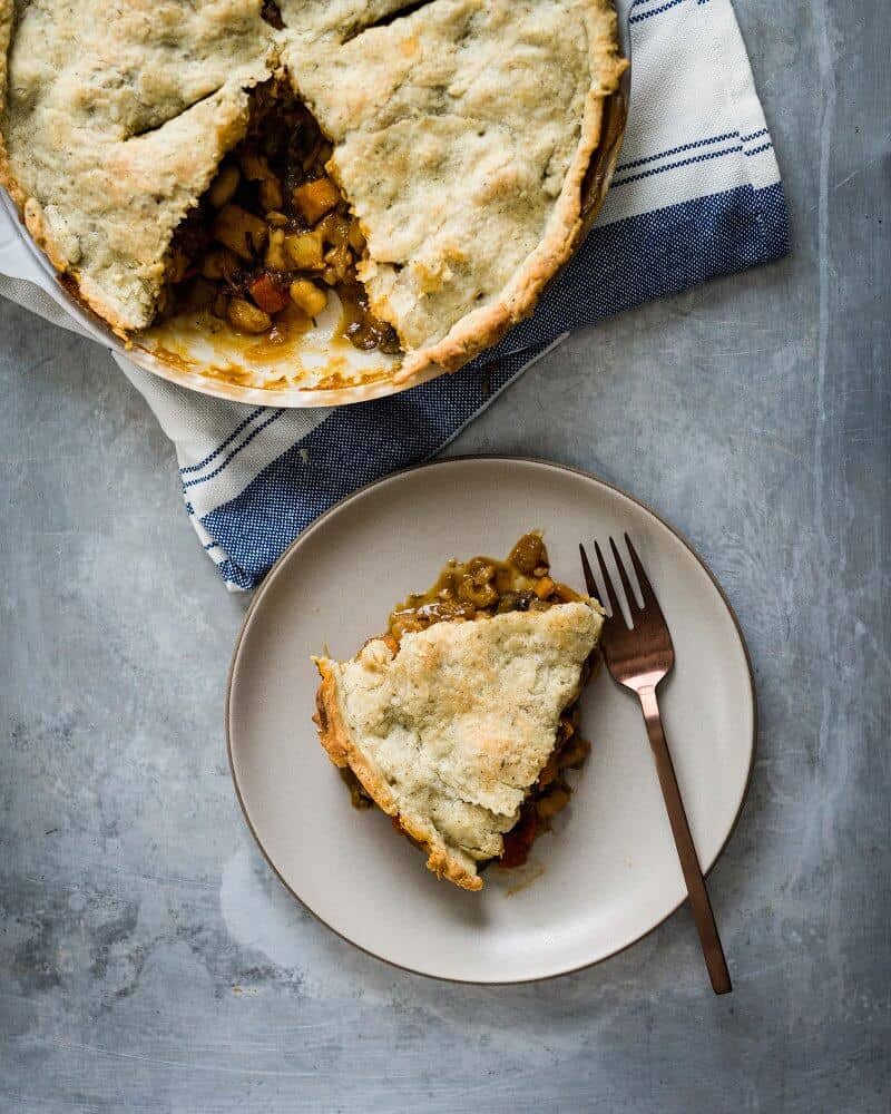 vegan bean pot pie