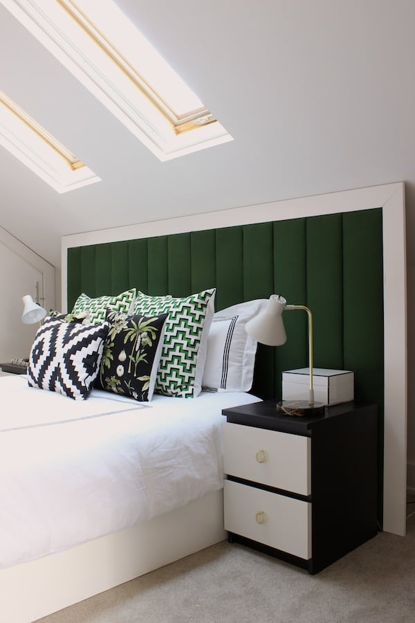 upholstered 1x8s headboard