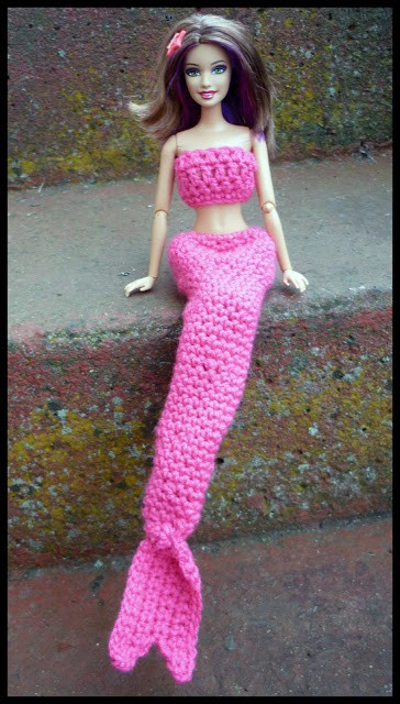 Barbie crochet mermaid tail