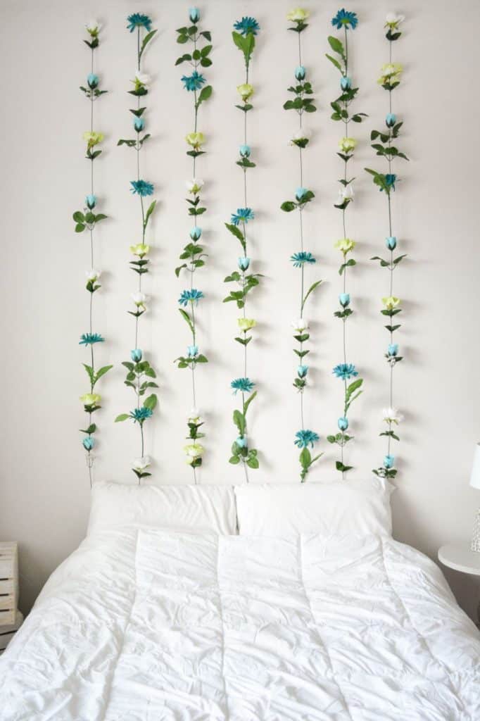 DIY flower headboard
