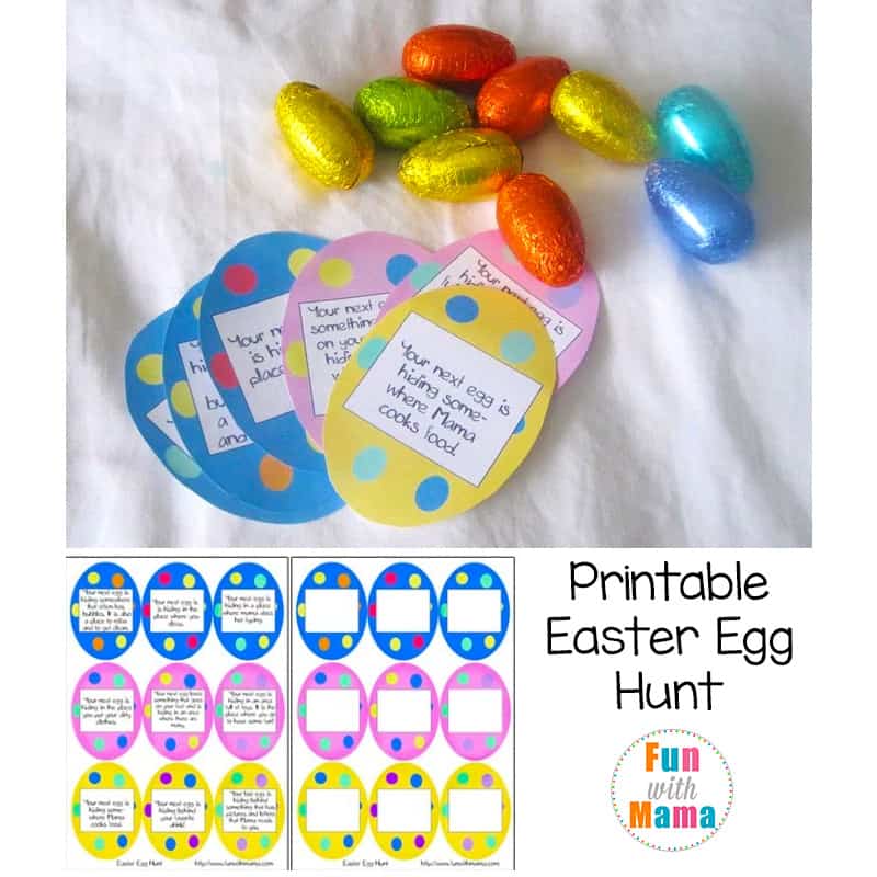 free printable egg hunt clues