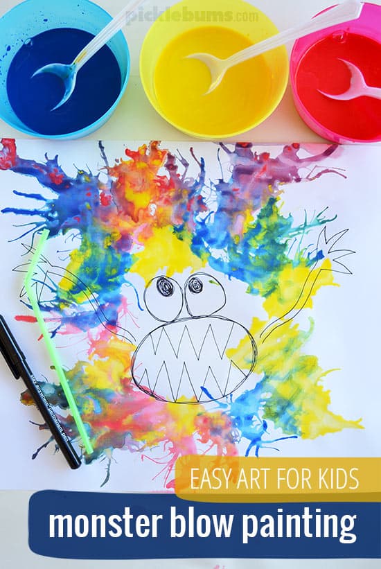 monster blow painting