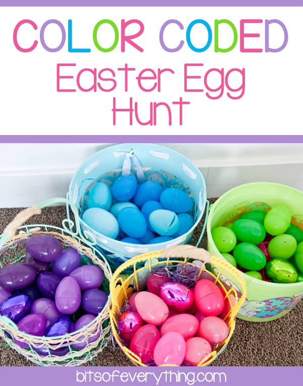color coded egg hunt