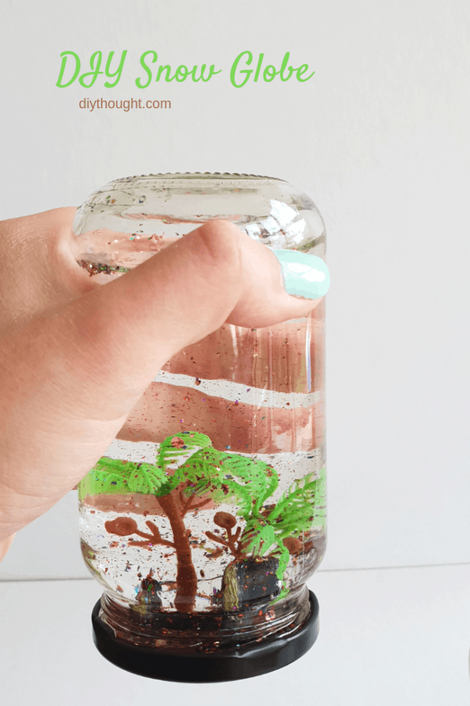 diy glitter snow globe