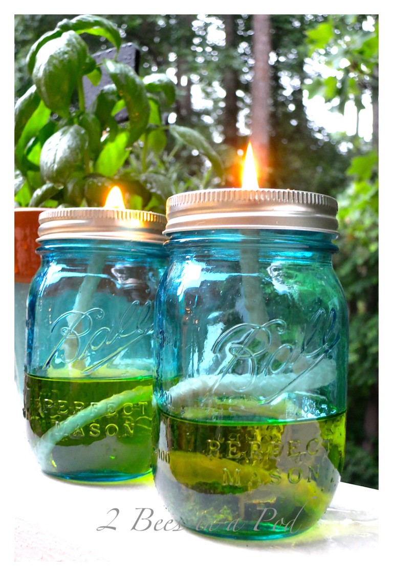 5 Mason Jar Oil Lamps diy Thought