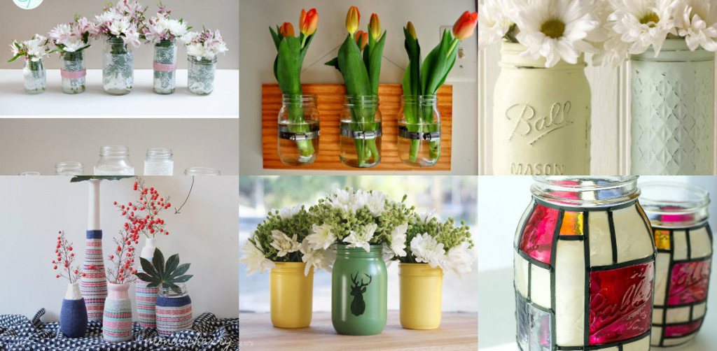7 diy Mason Jar Vases diy Thought