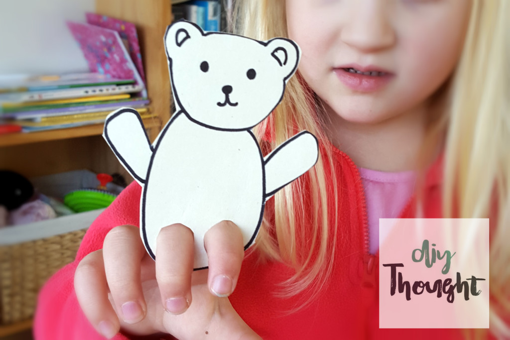 Cardboard Finger Puppets diy Thought