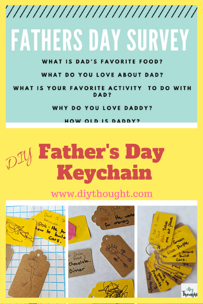 Father's Day Keychain Craft diy Thought
