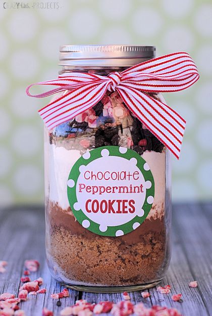 Cookie mix layered in a jar
