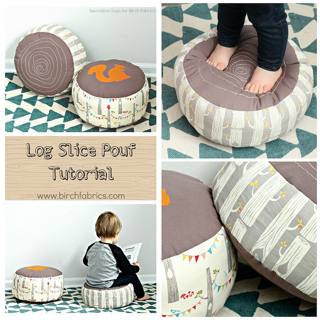 Log Slice Pouf