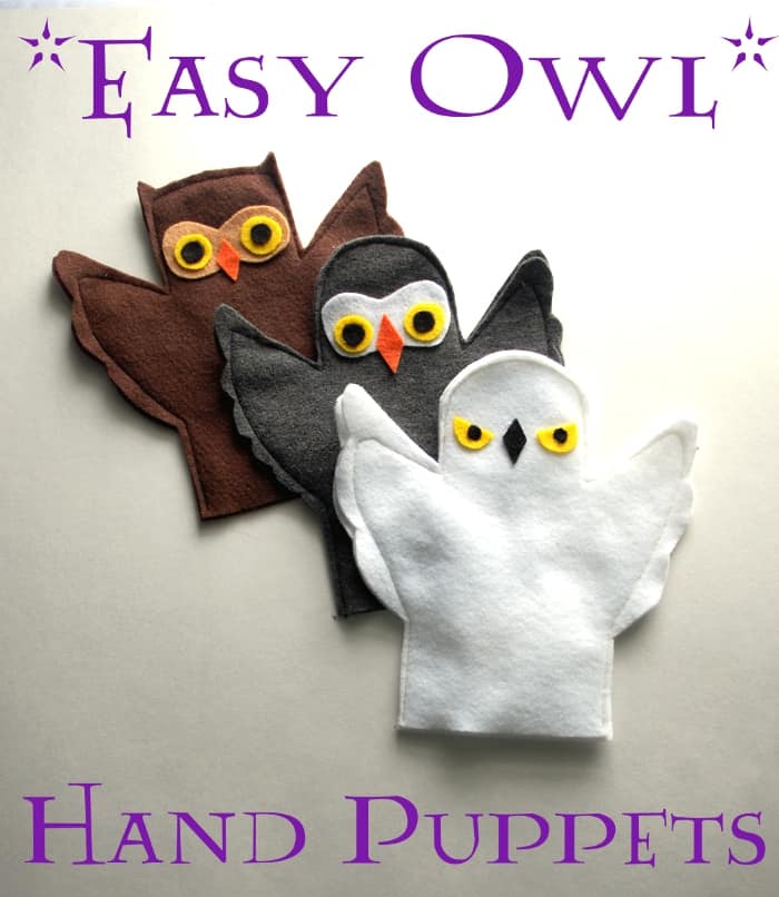 Easy Owl Hand Puppets