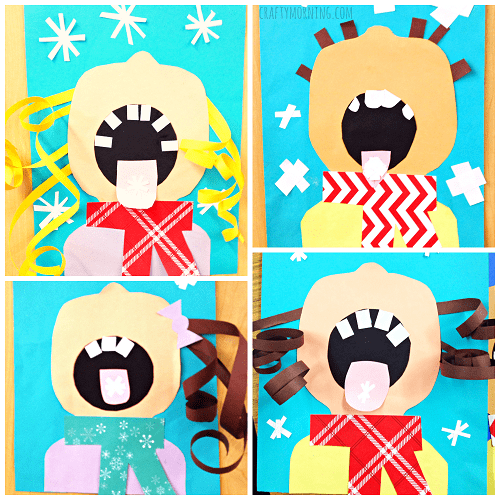 Children Catching Snowflakes