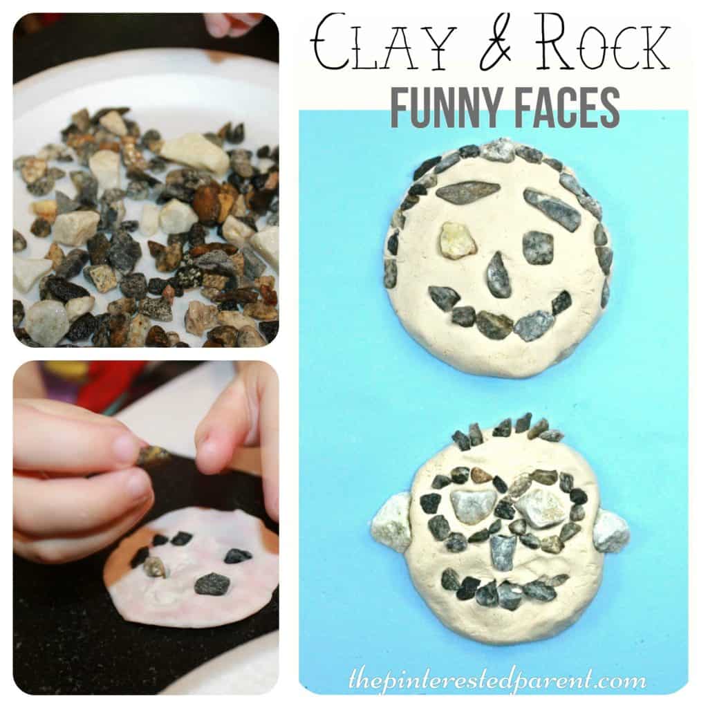 Clay & Rock Funny Faces