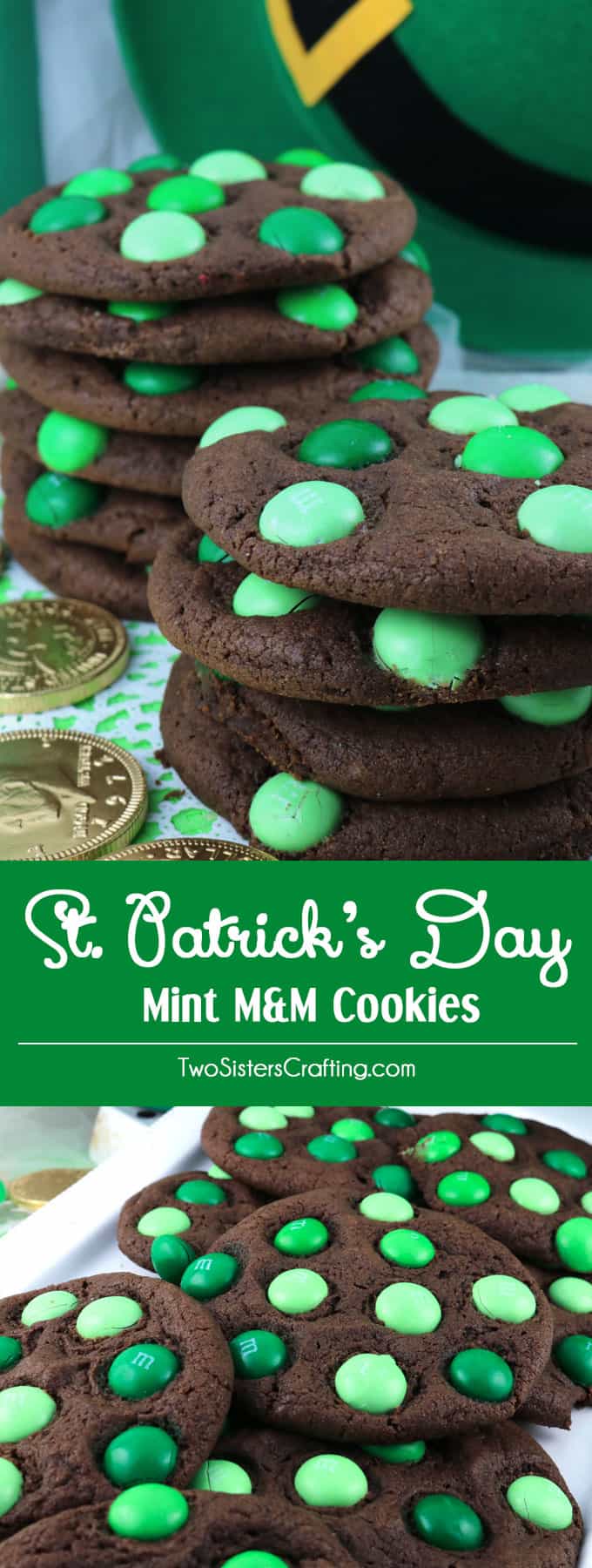 Mint M&M Cookies
