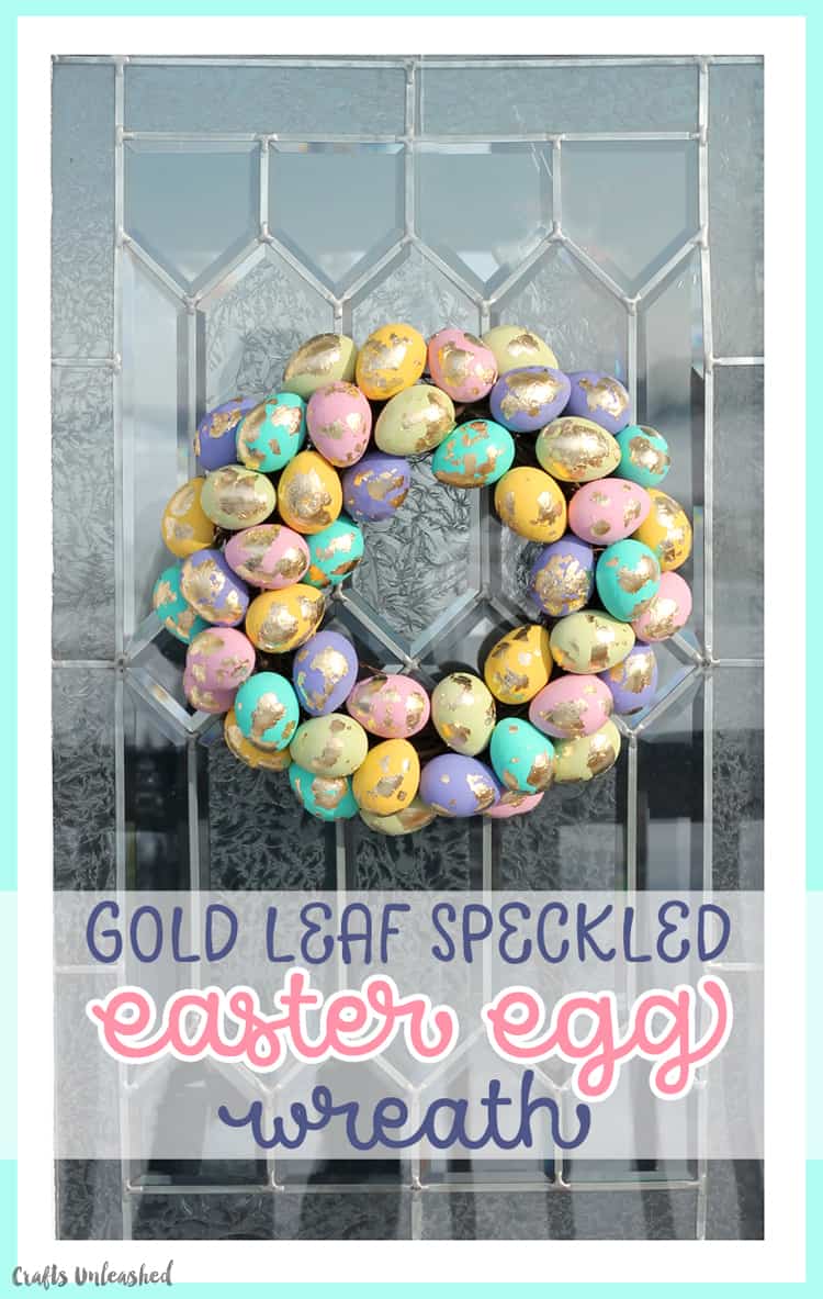 Gold Leaf Speckled Easter Egg Wreath