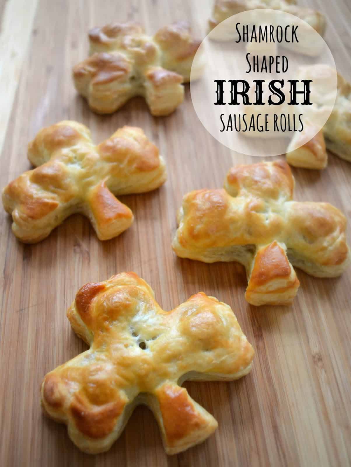 Shamrock Shaped Irish Sausage Rolls