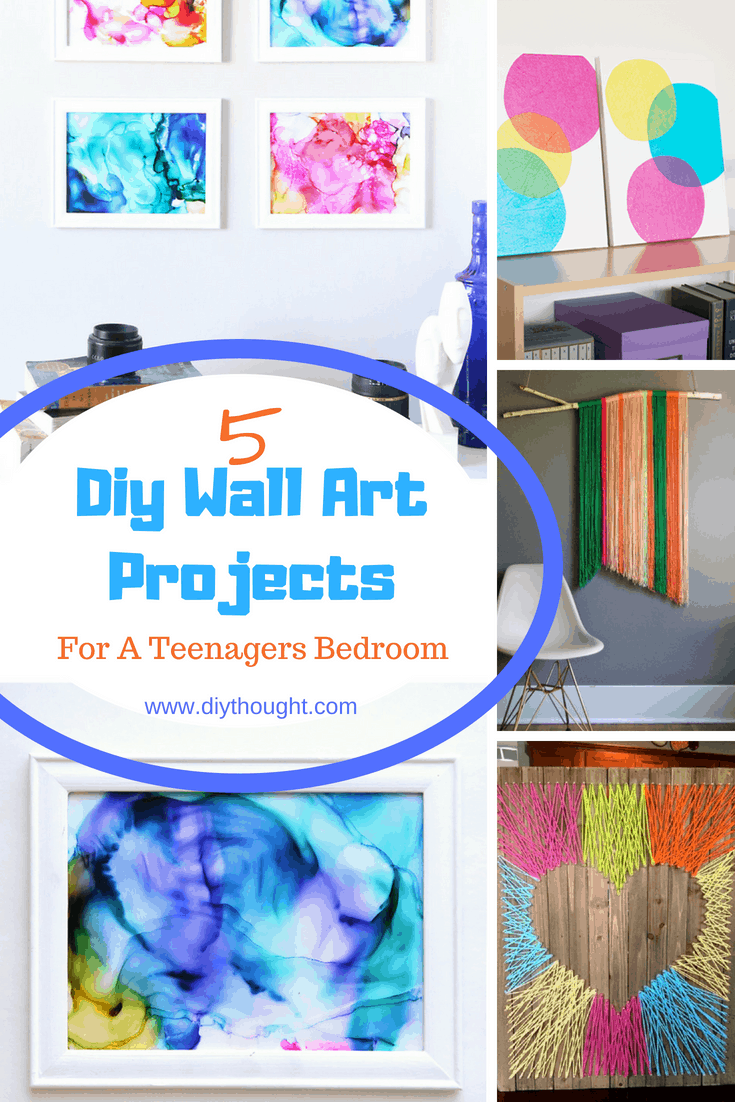 5 Diy Wall Art Projects For A Teenagers Bedroom - DIY Thought, image size:735x1102