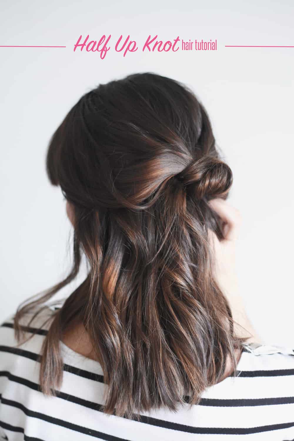 Knotted Low Half-Up Top Knot