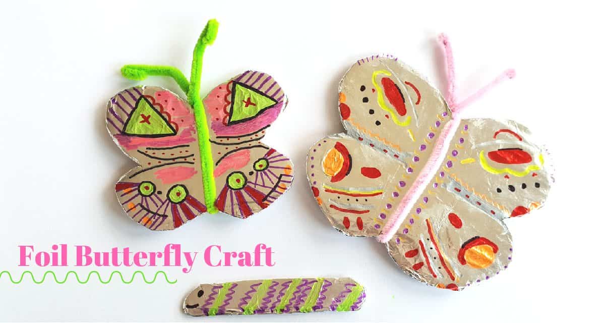 Foil Butterfly Kids Craft - diy Thought