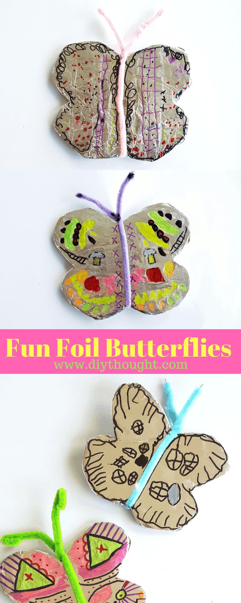 Foil butterfly craft