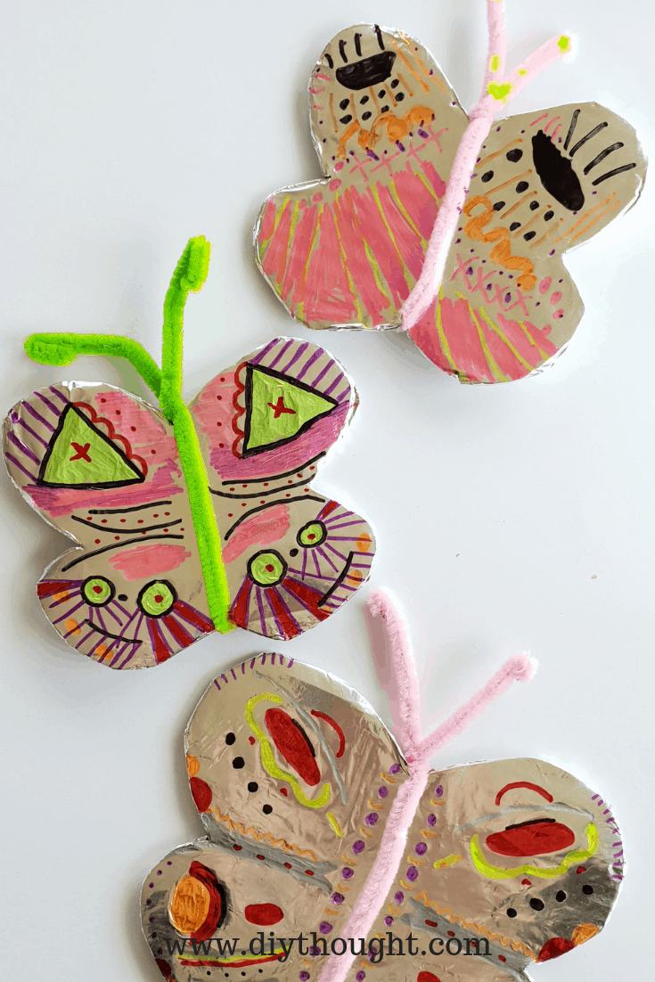 Foil butterfly craft