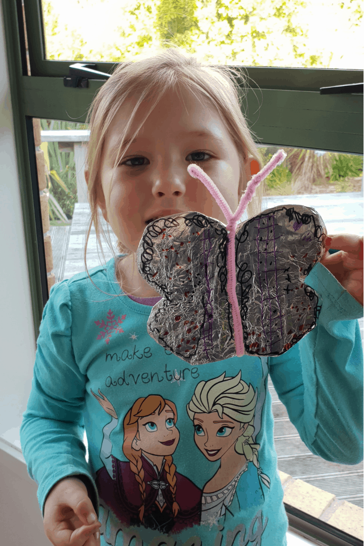 Foil butterfly craft