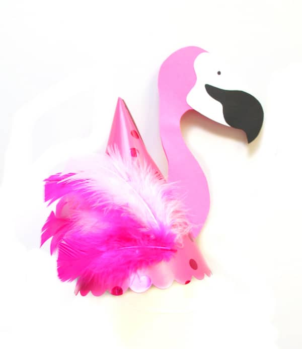 flamingo hat feather craft
