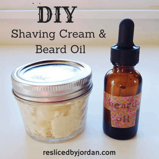Homemade shaving cream and beard oil gift