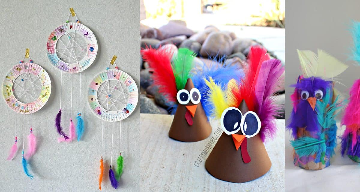 10 Fun Feather Crafts For Kids - diy Thought