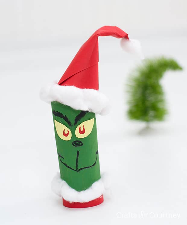 Cardboard Roll Grinch