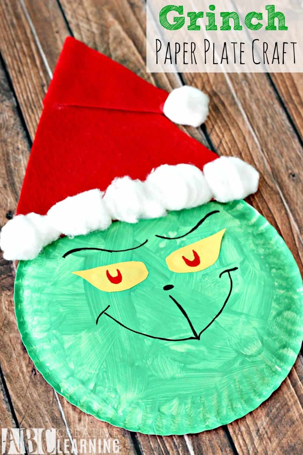 Grinch Paper Plate Craft