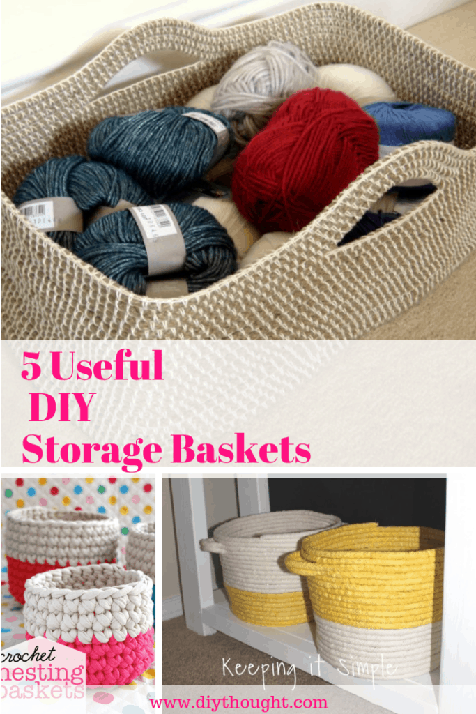 5 Useful DIY Storage Baskets diy Thought