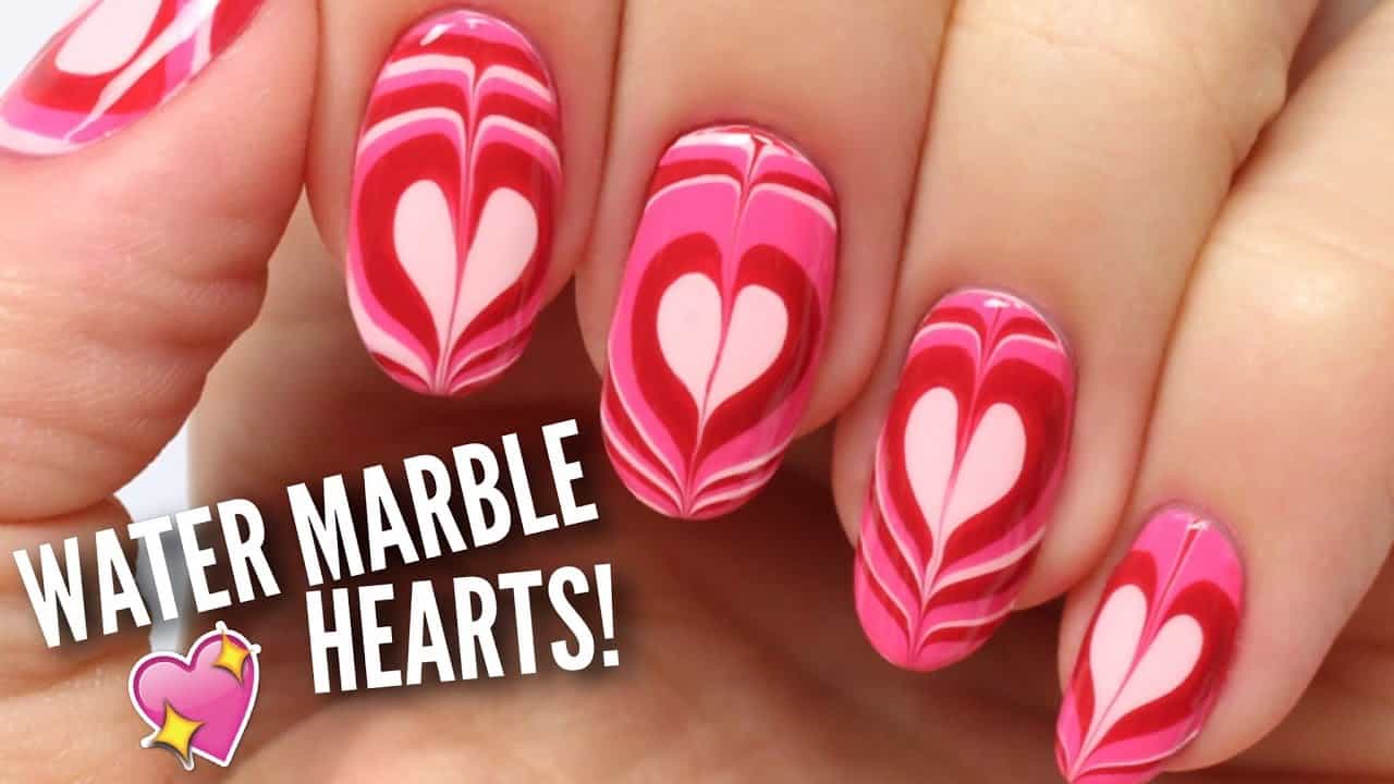 Water Marble Hearts